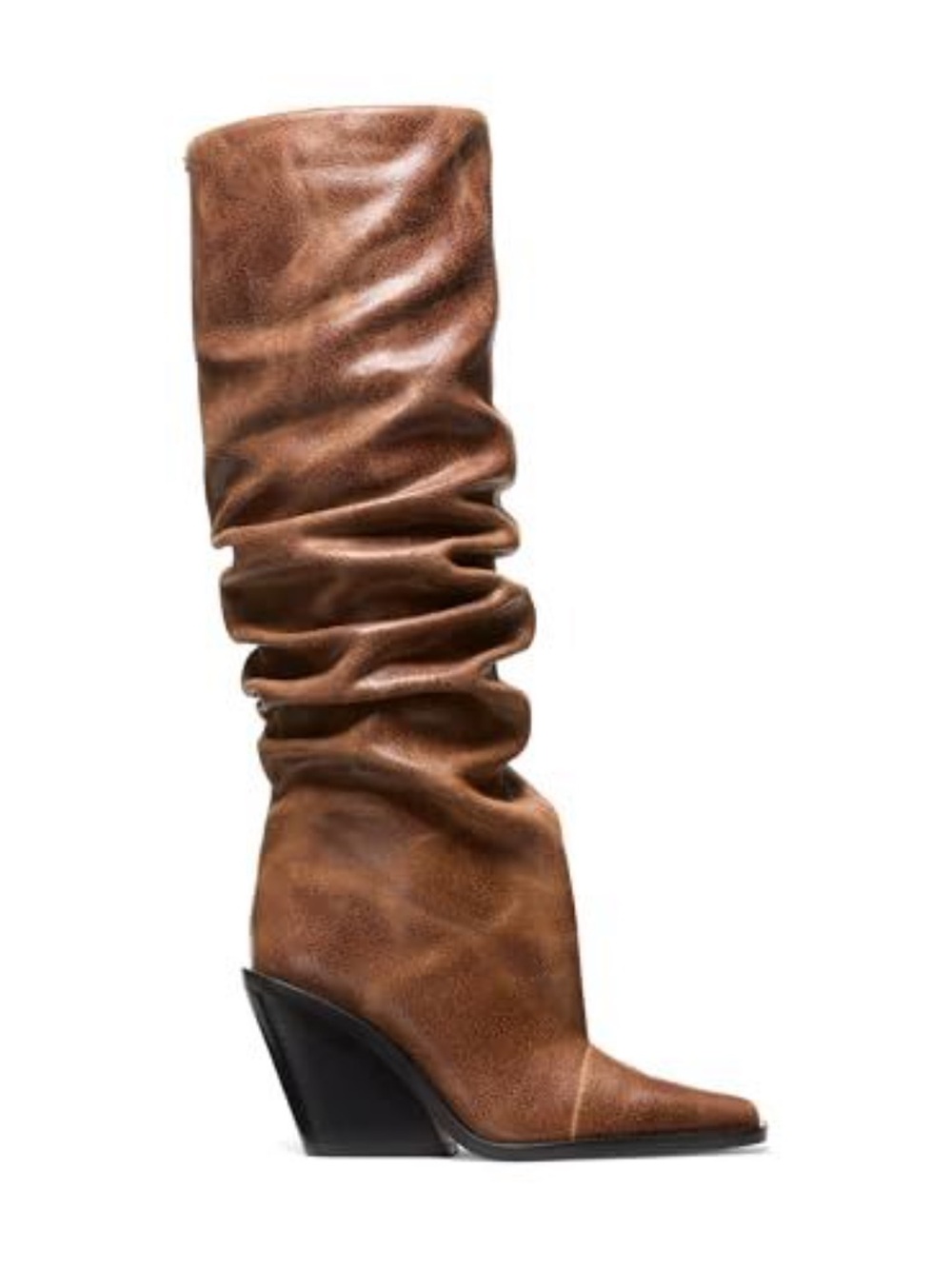 Michael Kors Brown Slouchy Knee-High Wedge Boots